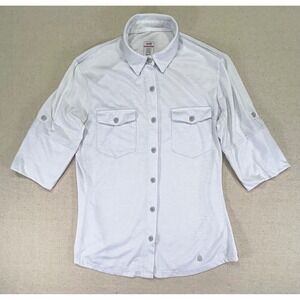 STIO Women's Small Button Performance Stretch Shirt Outdoor‎ Wear Hiking Top